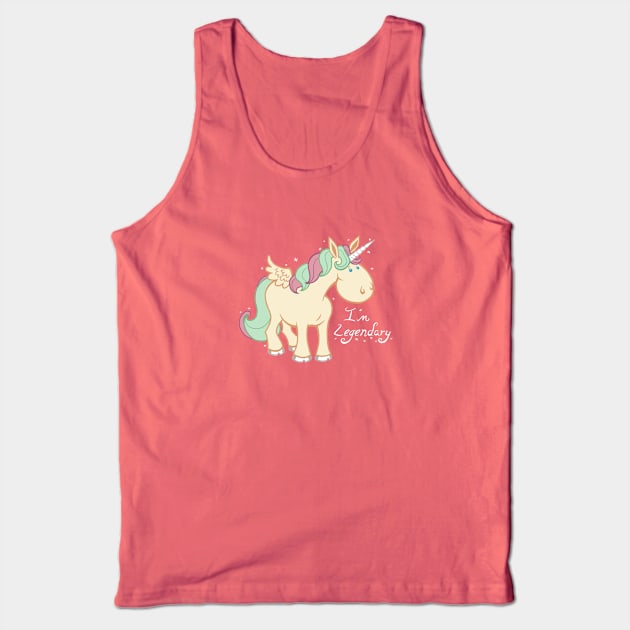 Legendary Silly Fluffy Unicorn Tank Top by ItsLydi